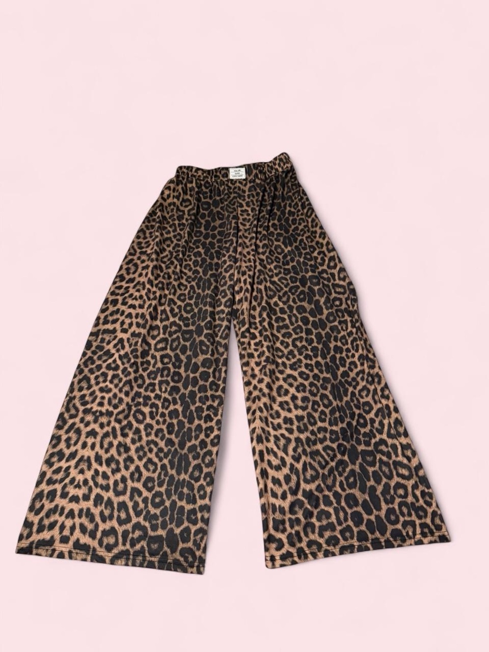 Boutique Leopard Print Wide-Leg Pants - Brown